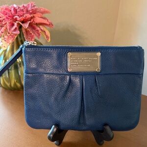 Marc by Marc Jacobs Navy Pebbled Leather Wristlet